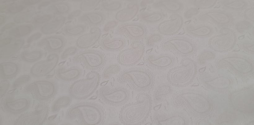 Silver & Clear Paisley (100cm)